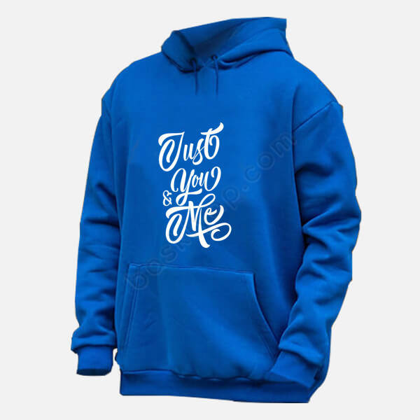 Just You Me Baskılı Renkli Hoodie online tasarla