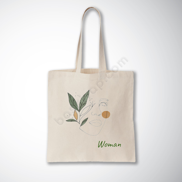 Kadın Desenli Bez Çanta online tasarla