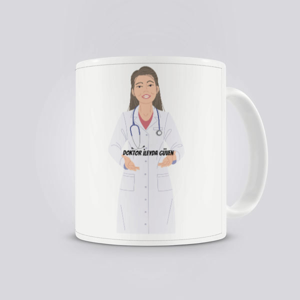 Kadın Doktor Baskılı Kupa Bardak online tasarla
