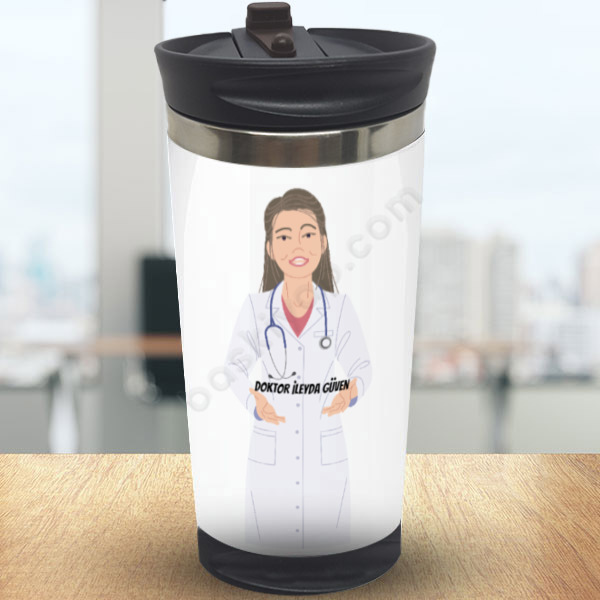 Kadın Doktor Termos Bardak online tasarla