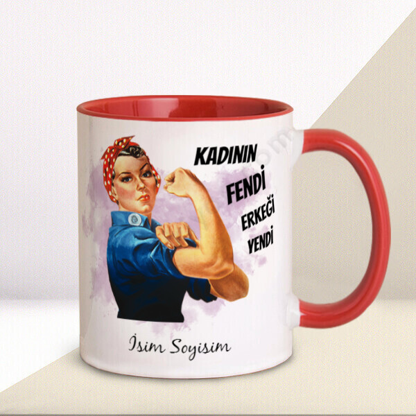 Kadının Fendi Erkeği Yendi Baskılı Kupa online tasarla