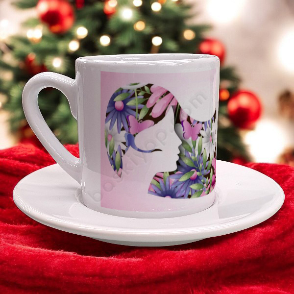 Kadınlar Günü İçin  Türk Kahvesi Fincanı online tasarla