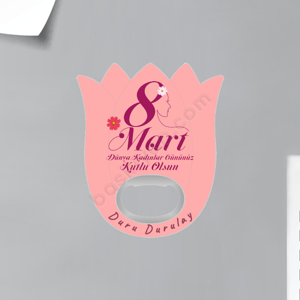 Kadınlar Gününe Özel Lale Magnet Açacak online tasarla