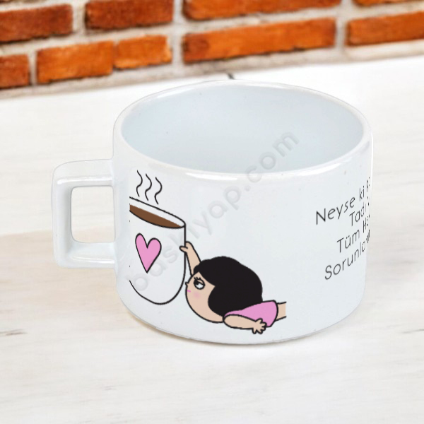 Kahve Tasarımlı Baskıılı Fincan online tasarla