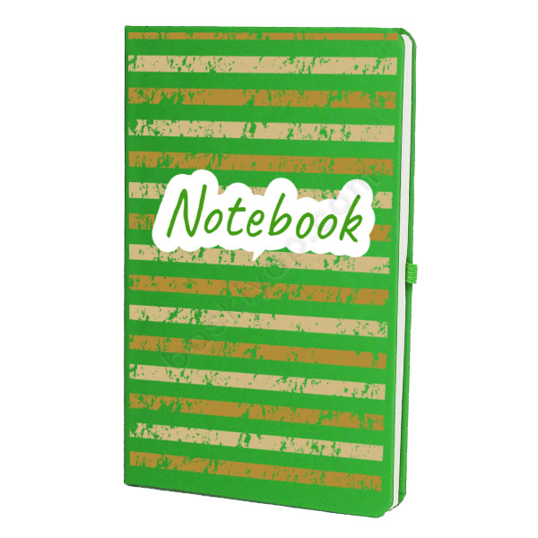 Kahverengi Yatay Çizgili Yeşil Ajanda – Tarihsiz Çizgili Yeşil Ajanda/Defter 13X21Cm tasarımı