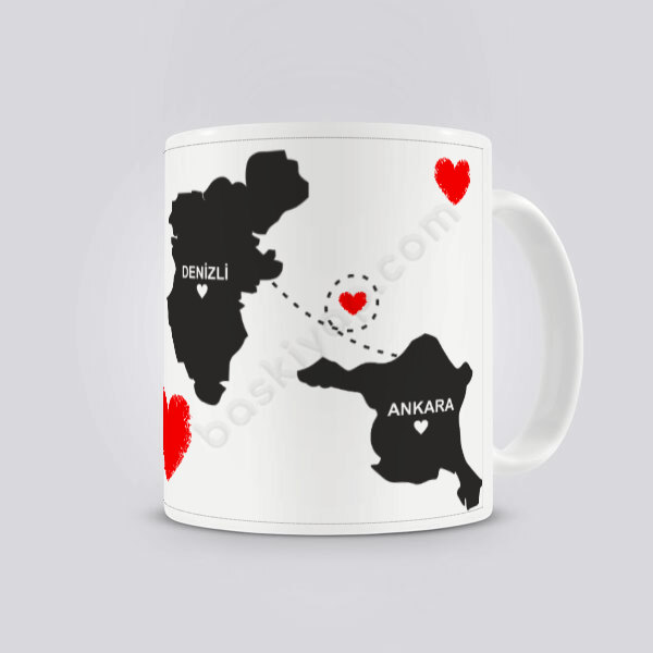 Kalbim Hep Seninle Kendin Tasarla Baskılı Kupa online tasarla