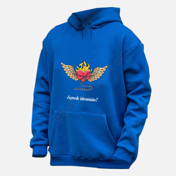 Kalbimin Anahtarı Sende Temalı Kombin Sweatshirt Kapşonlu online tasarla