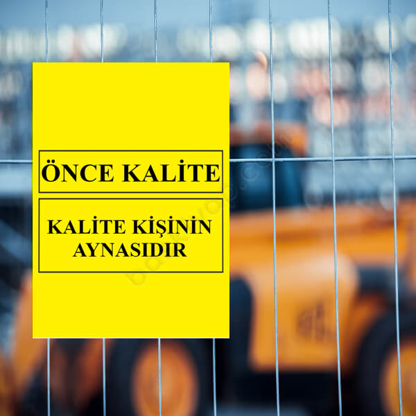 Kalite Kişinin Aynasıdır Levhası online tasarla