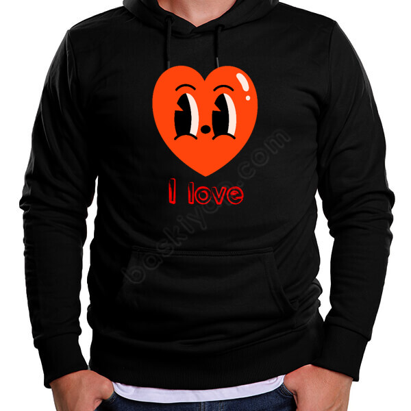 Kalp Tasarımlı Swatshirt online tasarla