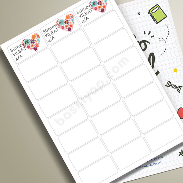 Kalpli Okul Etiketi online tasarla