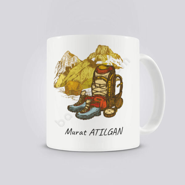 Kamp Temalı Kendin Tasarla Baskılı Kupa Bardak online tasarla