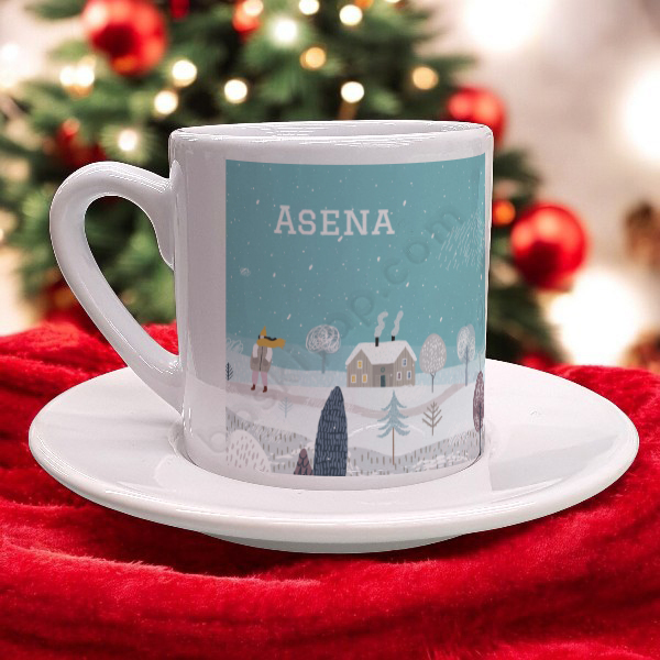 Kar Kış Konsept Baskılı Fincan online tasarla