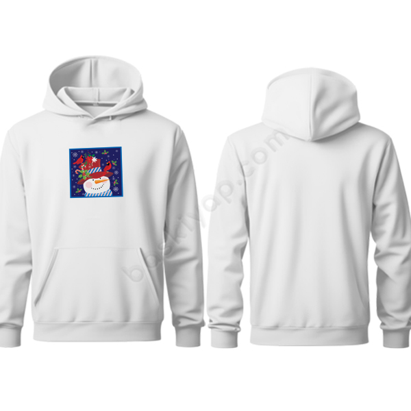 Kardan Adamlı Kapşonlu Beyaz Sweatshirt online tasarla