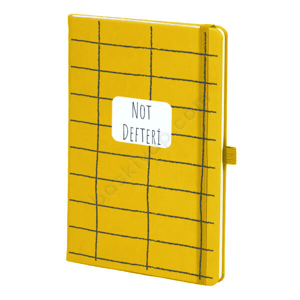 Kareli Defter Model Sarı Ajanda online tasarla