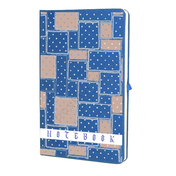 Kareli Tasarım Mavi Ajanda – Tarihsiz Çizgili Mavi Ajanda/Defter 13X21Cm tasarımı