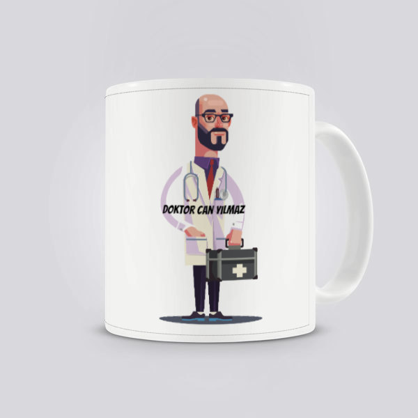 Karikatür Baskılı Doktor Kupa Bardak online tasarla