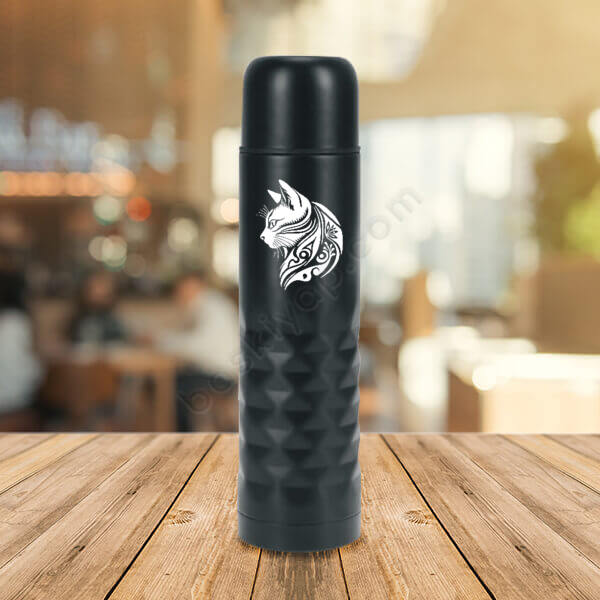 Kedi Premium Çelik Termos Bardaklı 500Ml online tasarla