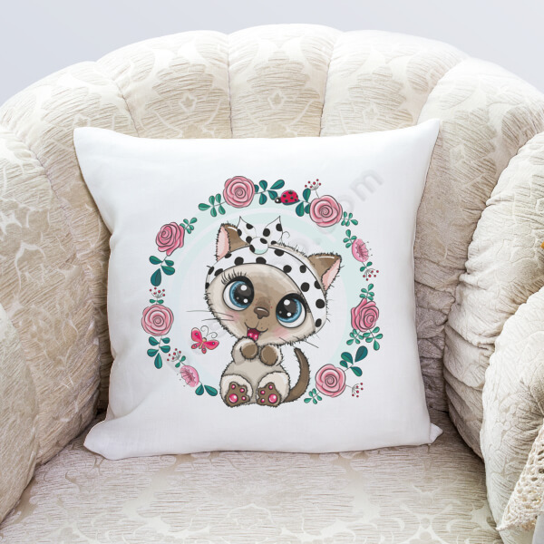 Kedi Tasarım Yastık online tasarla