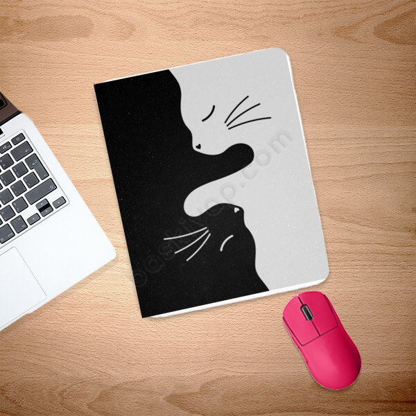 Kediler Kişiye Özel Bilek Destekli Dikdörtgen Mouse Pad online tasarla