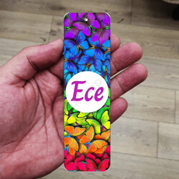 Kelebek Tasarımlı 2 Metal Kitap Ayracı online tasarla