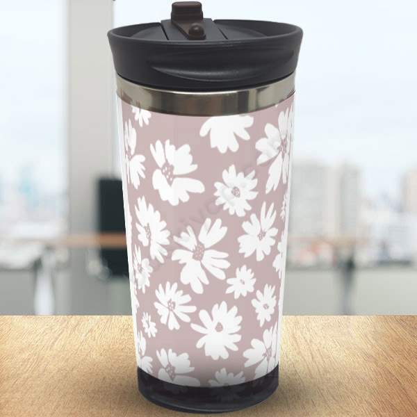 Kendin Boya Papatya Çelik Termos Bardak online tasarla