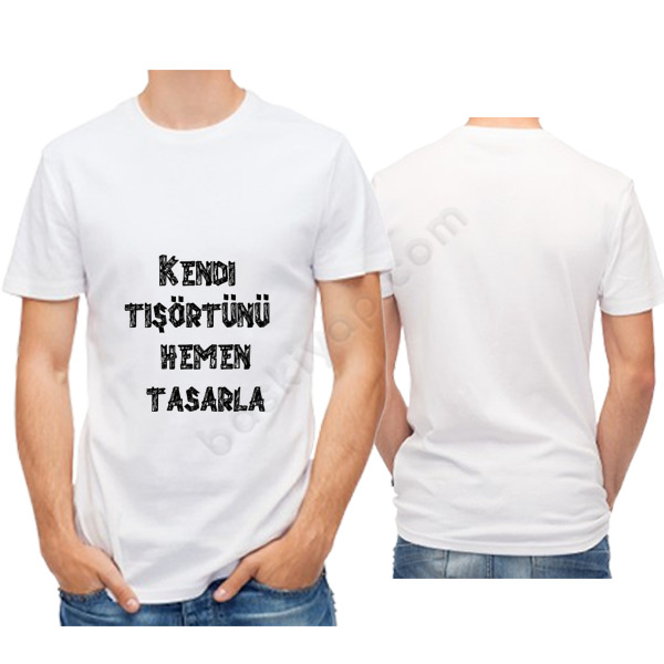 Kendin Tasarla - Beyaz Erkek Tişört online tasarla