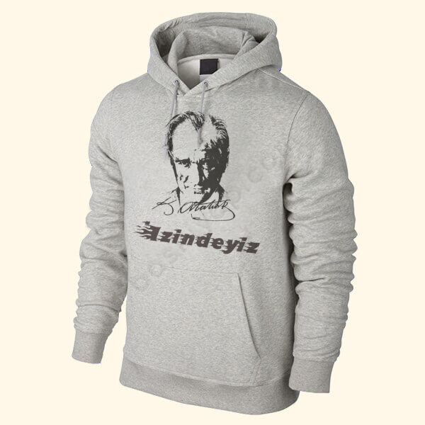 Kendin Tasarla Kapşonlu Sweatshirt - Gri online tasarla