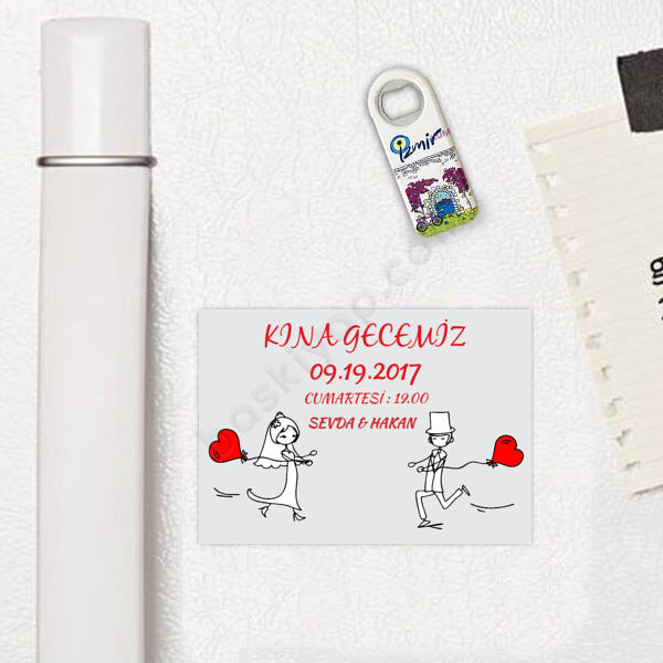 Kendin Tasarla Kına Gecesi Hatıra Magneti online tasarla