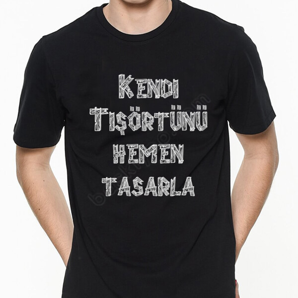 Kendin Tasarla - Siyah Erkek Tişört online tasarla