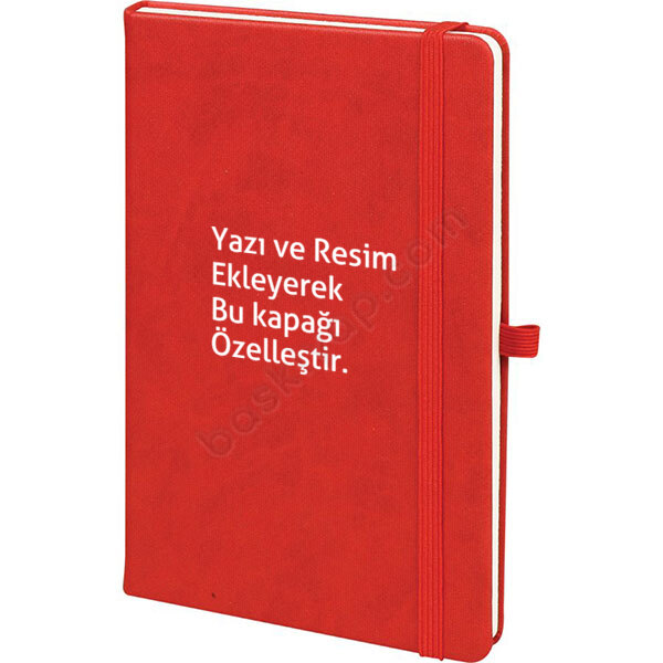 Kendin Tasarla Tarihsiz Ajanda - Kırmızı – Tarihsiz Kırmızı Ajanda / Defter 13X21Cm tasarımı