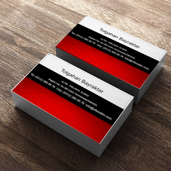 Kırmızı Desenli Kuyumcu Kartvizit online tasarla