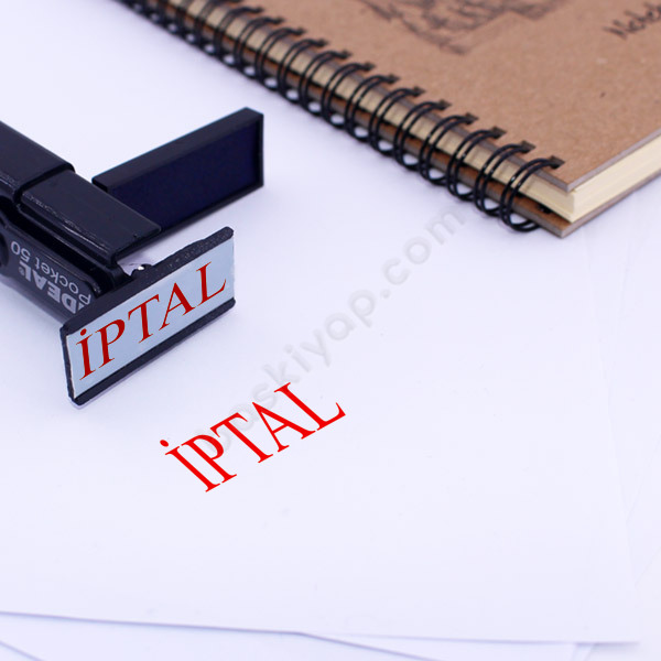 Kırmızı İptal Kaşe Tasarımı online tasarla