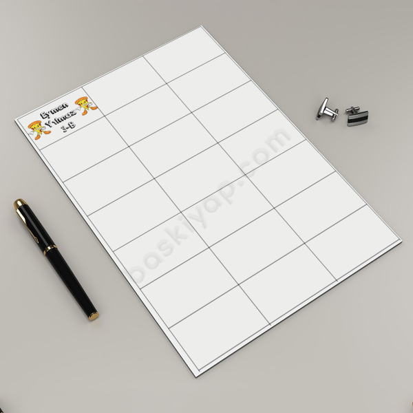 Kişiye Özel Baskılı Tanex Okul Etiket-1 online tasarla