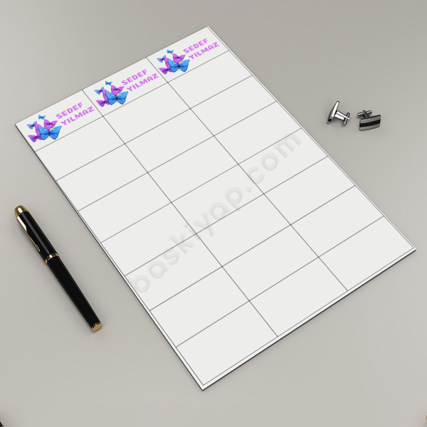 Kişiye Özel Baskılı Tanex Okul Etiket-2 online tasarla