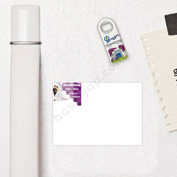 Kişiye Özel Düğün Hatırası Magnet online tasarla