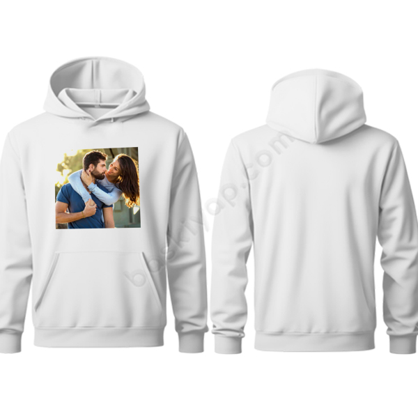 Kişiye Özel Fotoğraf Baskılı Cepli Kapşonlu Sweatshirt online tasarla