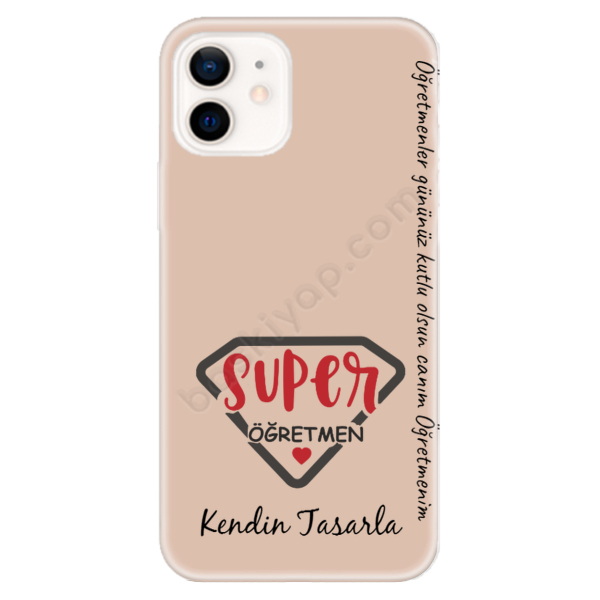 Kişiye Özel Iphone 12 Pembe Kılıfı online tasarla