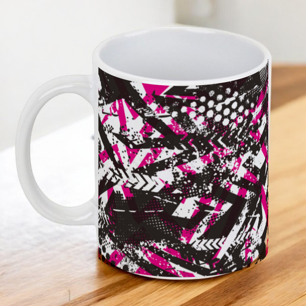 Kişiye Özel İsimli Pembe Siyah Kupa online tasarla