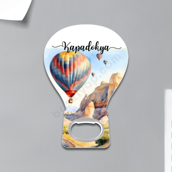 Kişiye Özel Kapadokya Tasarımlı Balon Magnet Açacak online tasarla