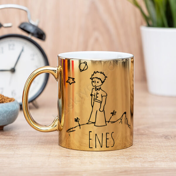 Kişiye Özel Kendin Tasarla Gold Baskılı Kupa Bardak online tasarla