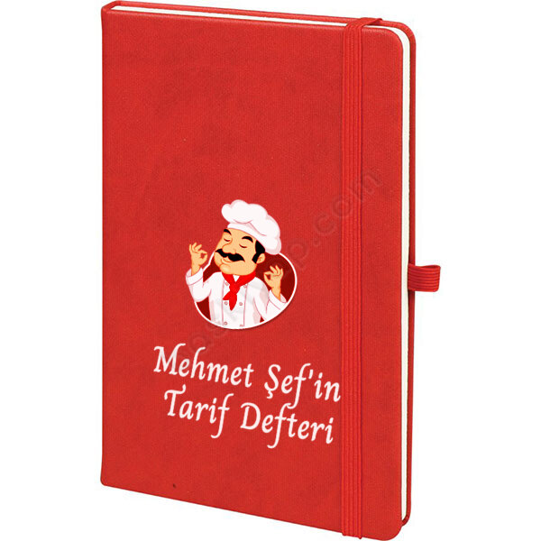 Kişiye Özel Kırmızı Tarif Defteri online tasarla