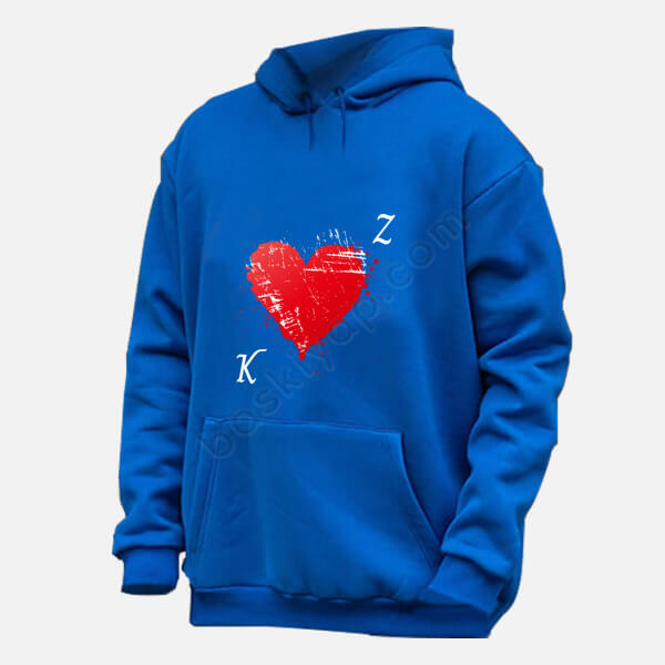 Kişiye Özel Sevgili Kalp İsim Baskılı Hoodie Sweatshirt online tasarla