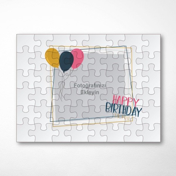 Doğum Günü Tasarımlı A3 Puzzle online tasarla