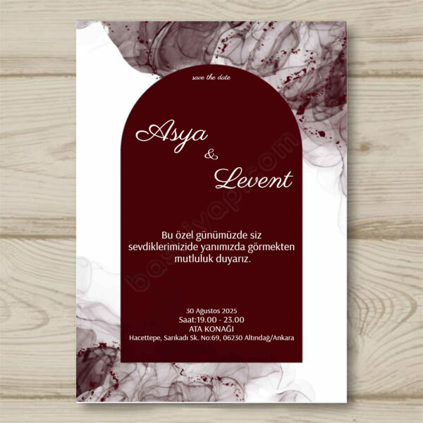 Kişiye Özel Tasarımlı 10X15 Davetiye online tasarla