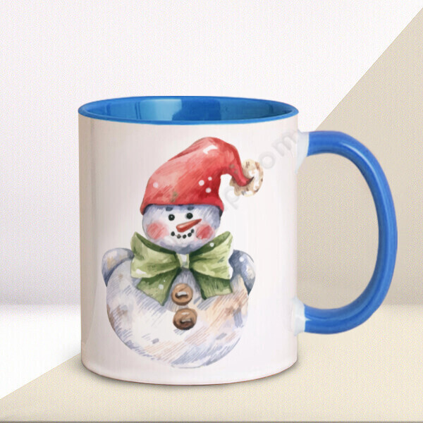 Kişiye Özel Yeni Yıl Tasarımlı Mavi Kupa online tasarla