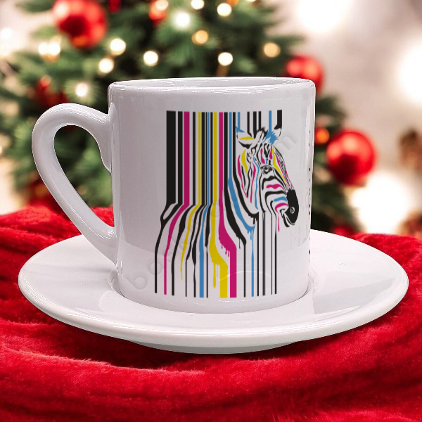 Kişiye Özel Zebra Baskılı Türk Kahve Fincanı online tasarla