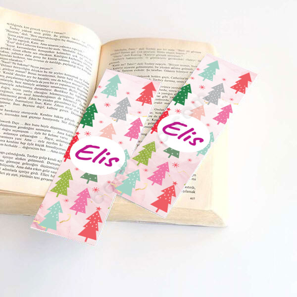 Çam Ağacı Tasarımlı Kitap Ayracı online tasarla