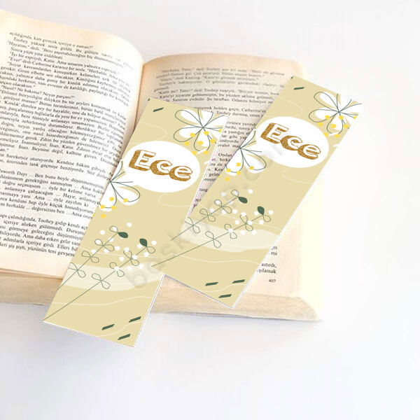 Çiçek Desenli Kitap Ayracı online tasarla