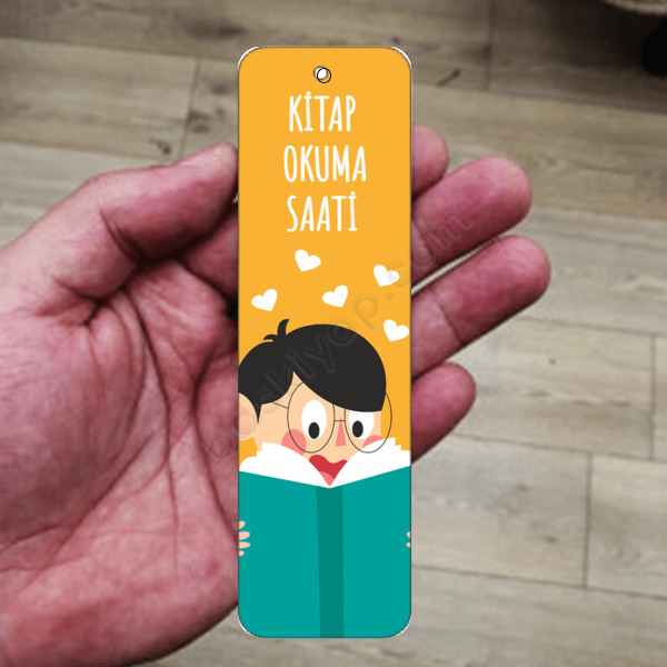 Kitap Okuma Saati Metal Kitap Ayracı online tasarla