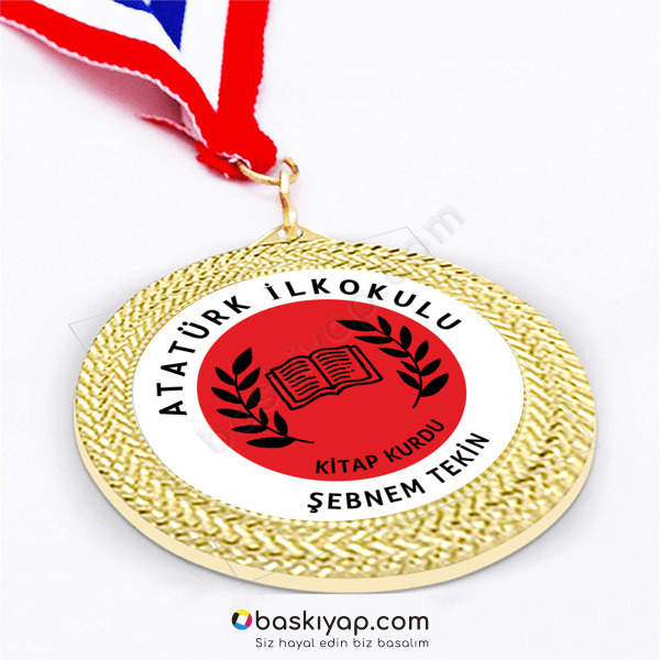 Kitap Okuma Yarışması Madalyonu online tasarla